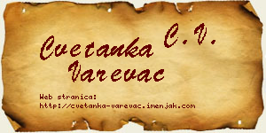 Cvetanka Varevac vizit kartica